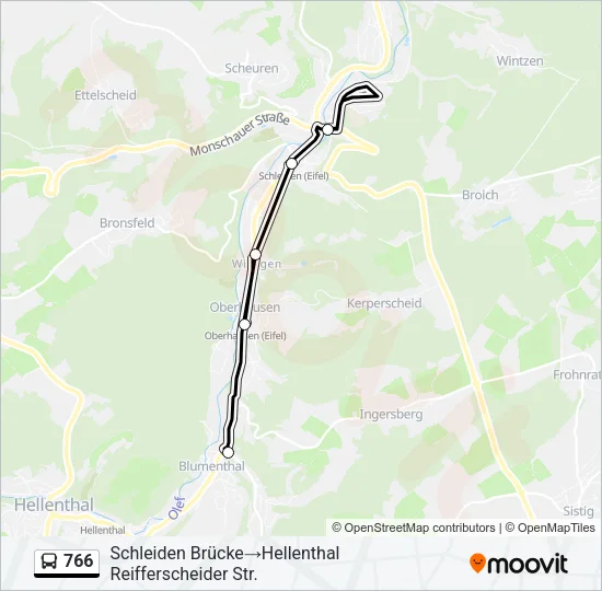 766 Bus Line Map