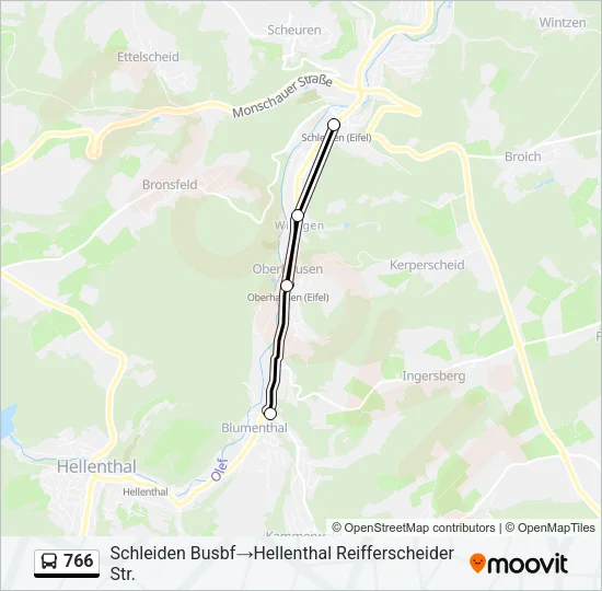 766 Bus Line Map