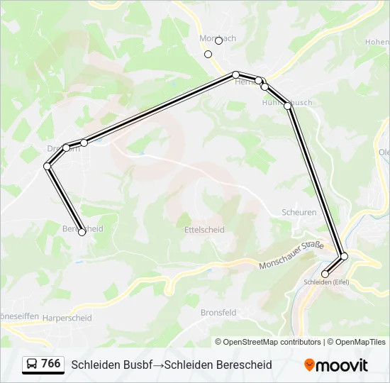766 Bus Line Map