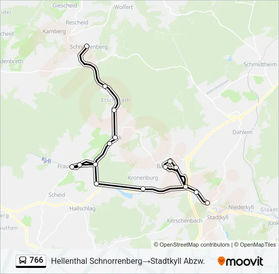 766 Bus Line Map