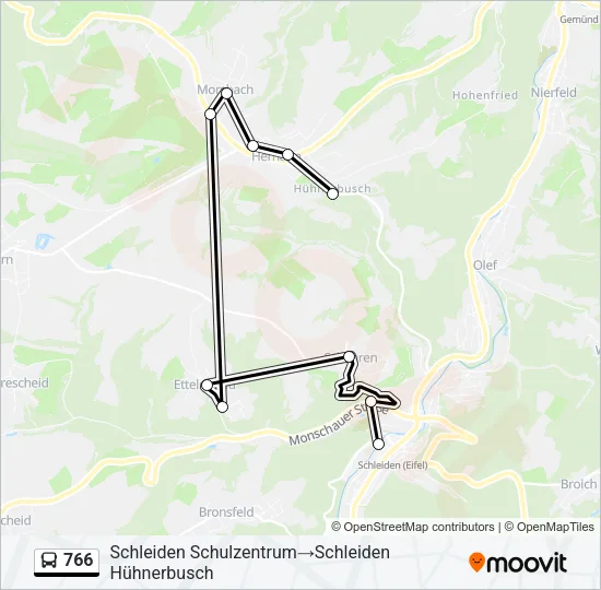 766 Bus Line Map