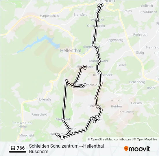 766 Bus Line Map