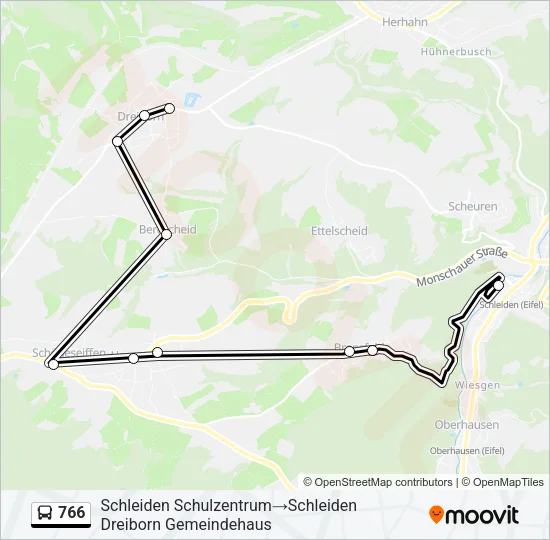 766 Bus Line Map