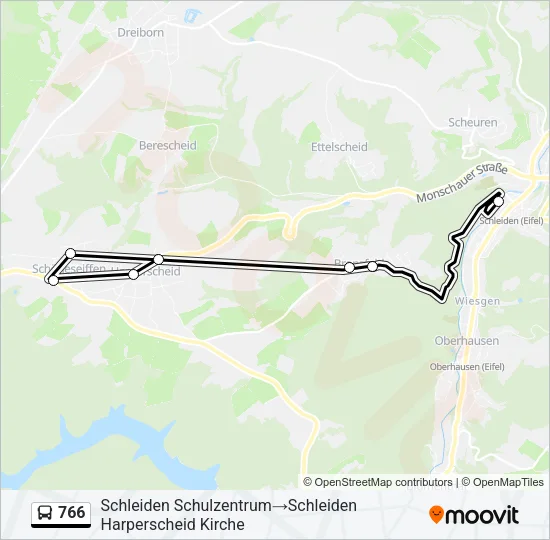 766 Bus Line Map