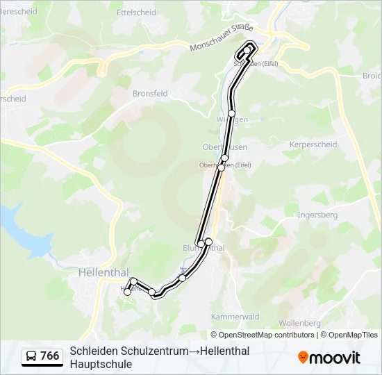 766 Bus Line Map