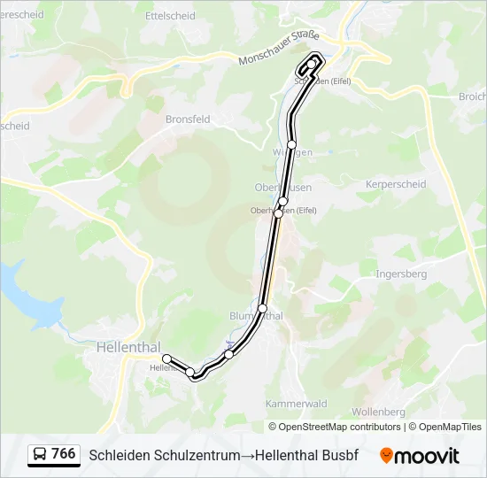 766 Bus Line Map