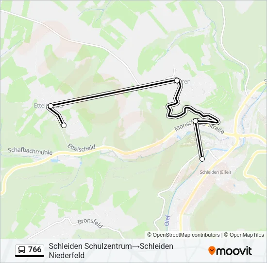 766 Bus Line Map