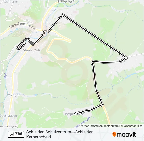 766 Bus Line Map