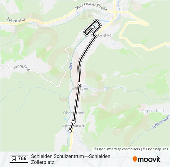 766 Bus Line Map