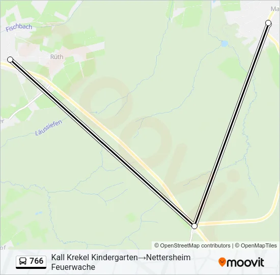 766 Bus Line Map