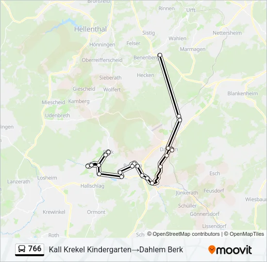 766 Bus Line Map