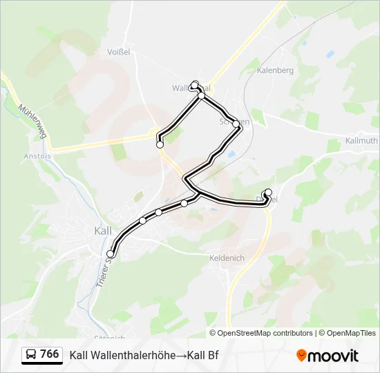 766 Bus Line Map
