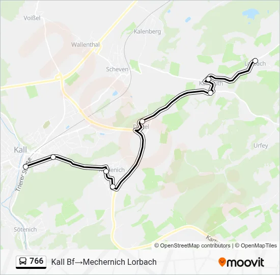 766 Bus Line Map