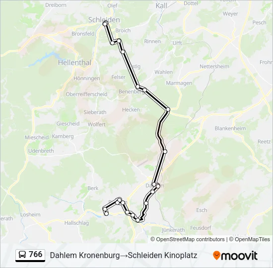 766 Bus Line Map