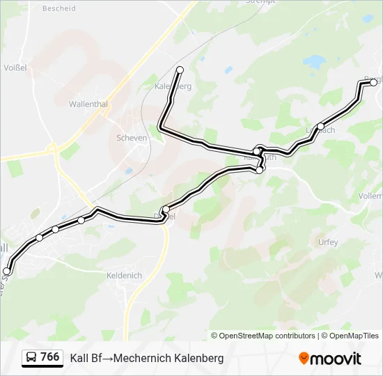 766 Bus Line Map