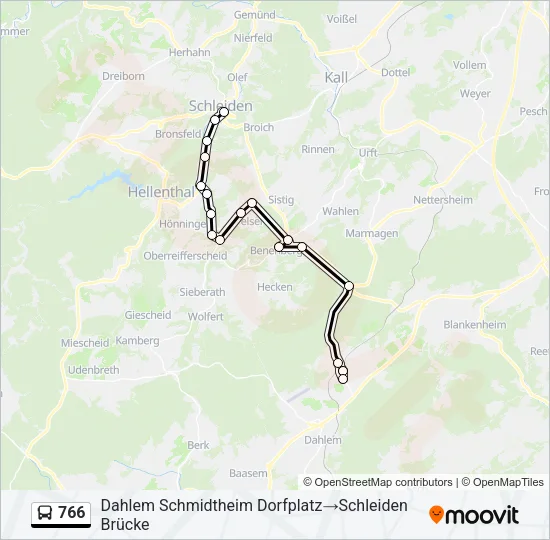 766 Bus Line Map