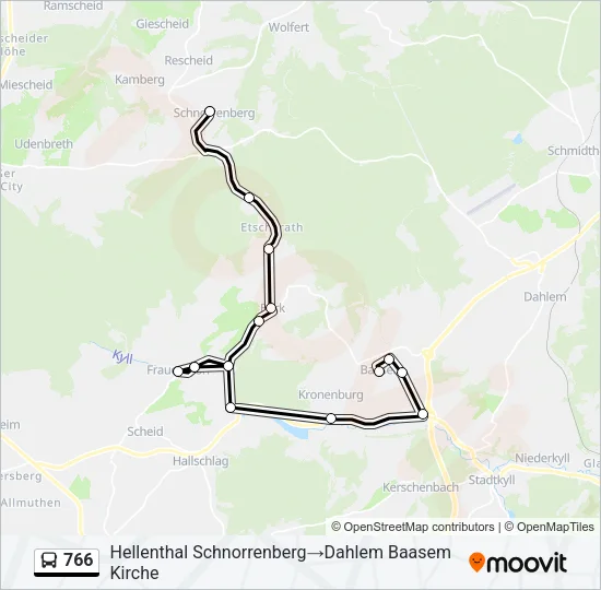 766 Bus Line Map