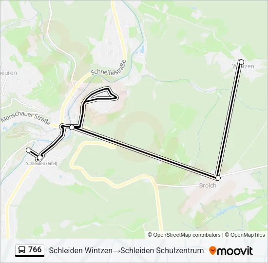 766 Bus Line Map