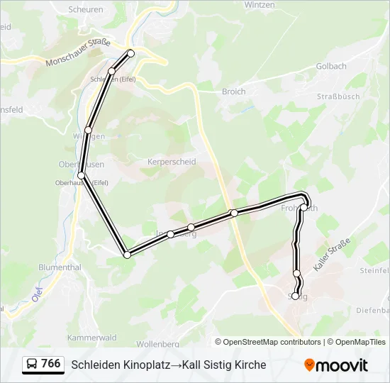 766 Bus Line Map