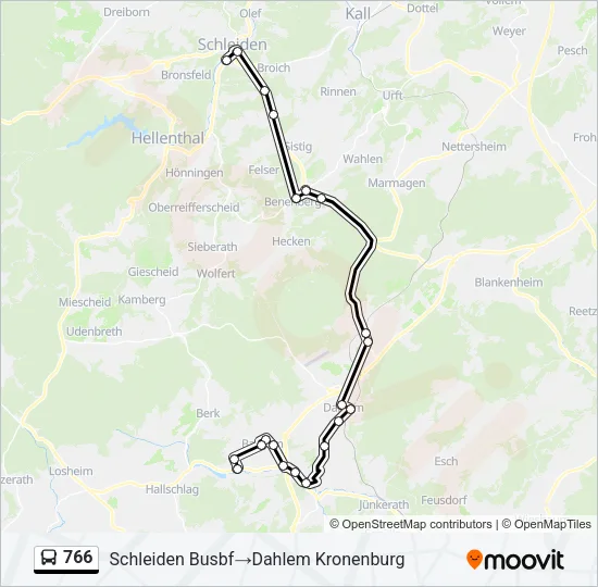 766 Bus Line Map