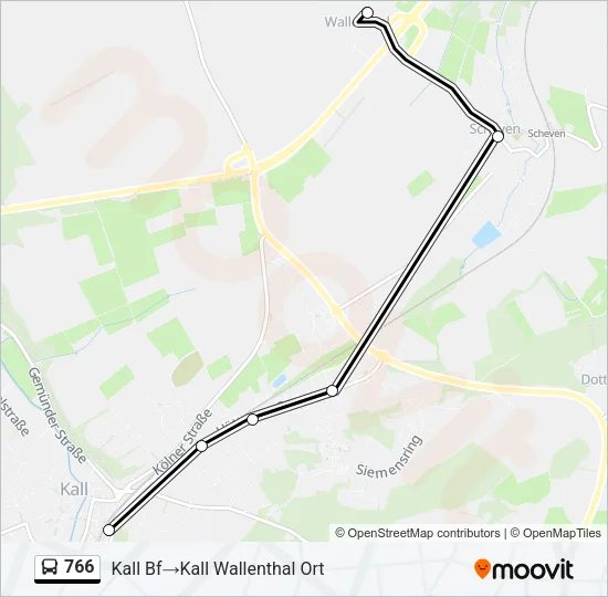766 Bus Line Map