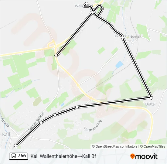 766 Bus Line Map