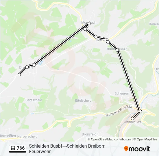 766 Bus Line Map