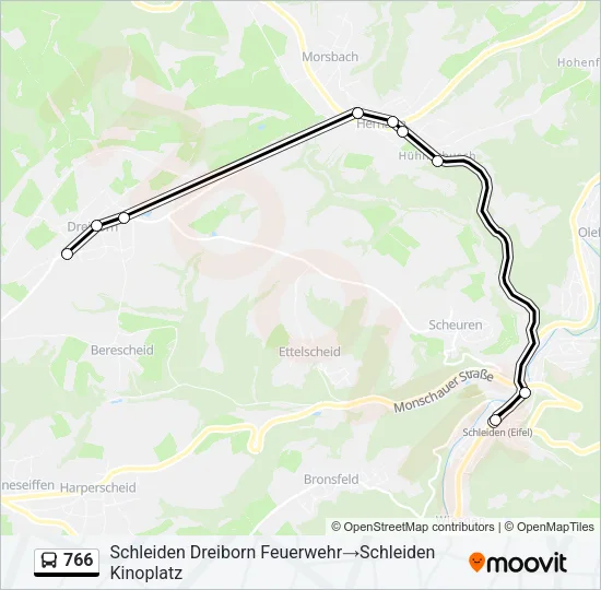 766 Bus Line Map