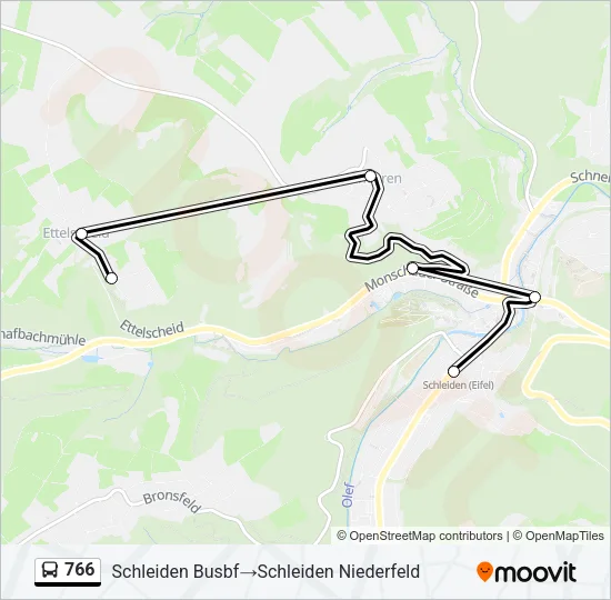 766 Bus Line Map