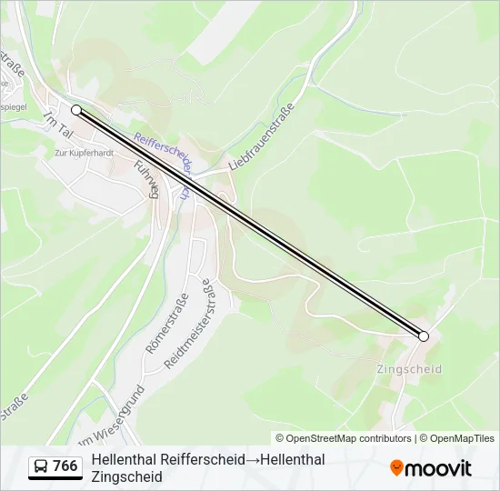 766 Bus Line Map