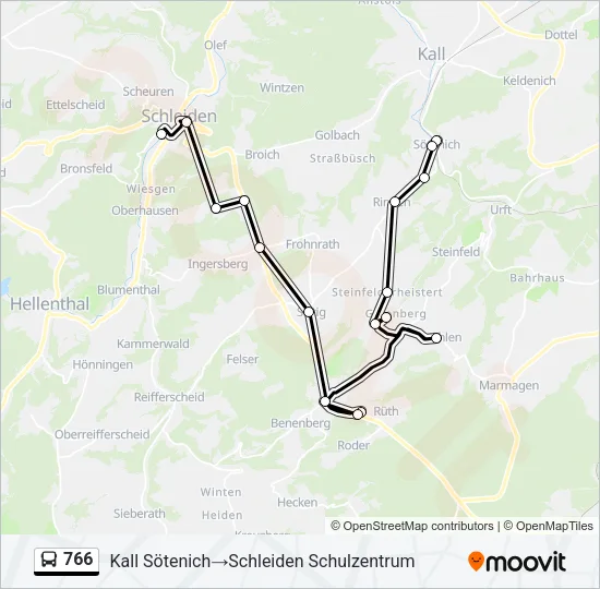 766 Bus Line Map