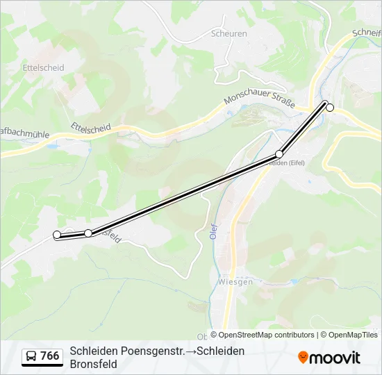 766 Bus Line Map
