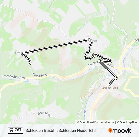 767 Bus Line Map