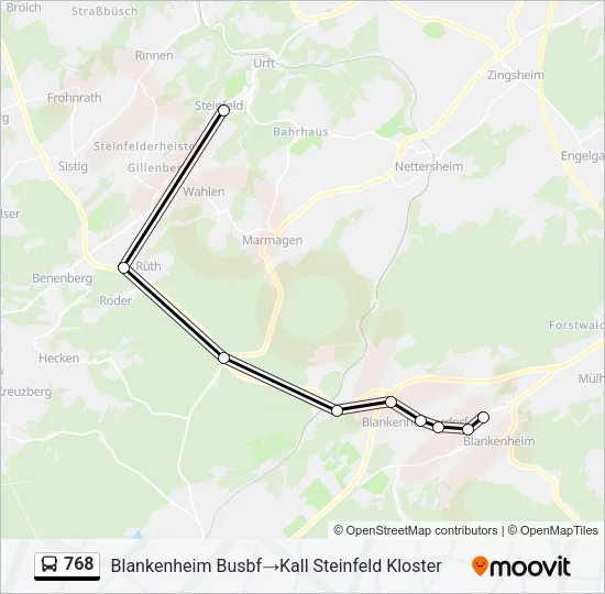 768 Bus Line Map