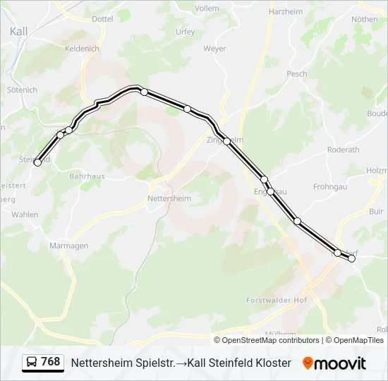 768 Bus Line Map