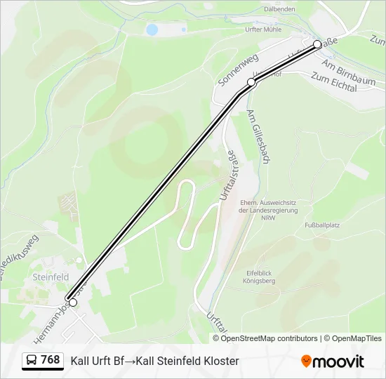 Автобус 768: карта маршрута