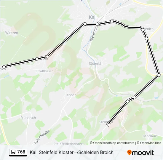 768 Bus Line Map