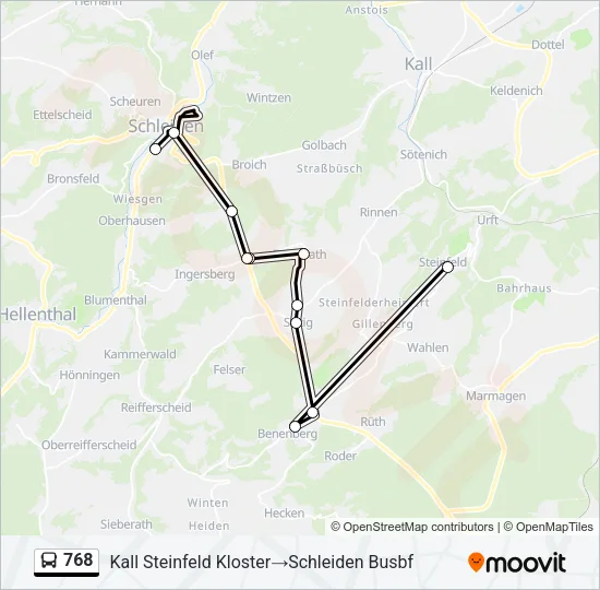768 Bus Line Map