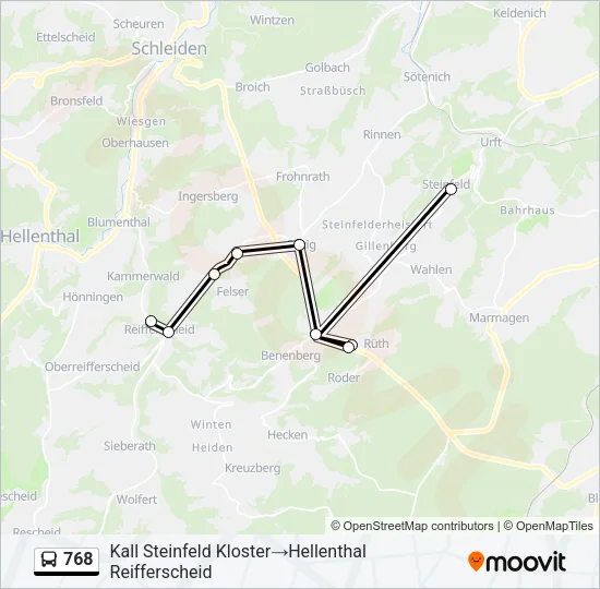 768 Bus Line Map