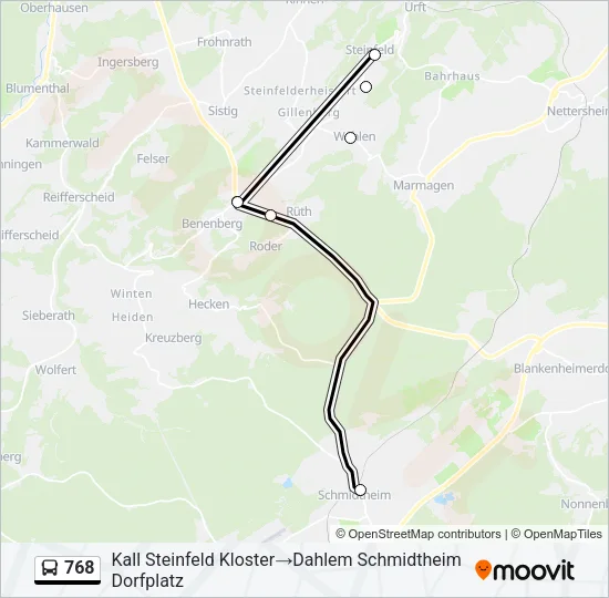 768 Bus Line Map