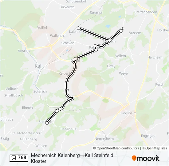 768 Bus Line Map