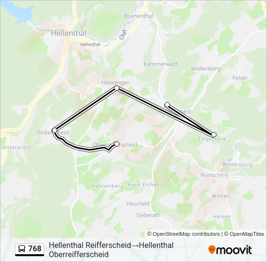 768 Bus Line Map