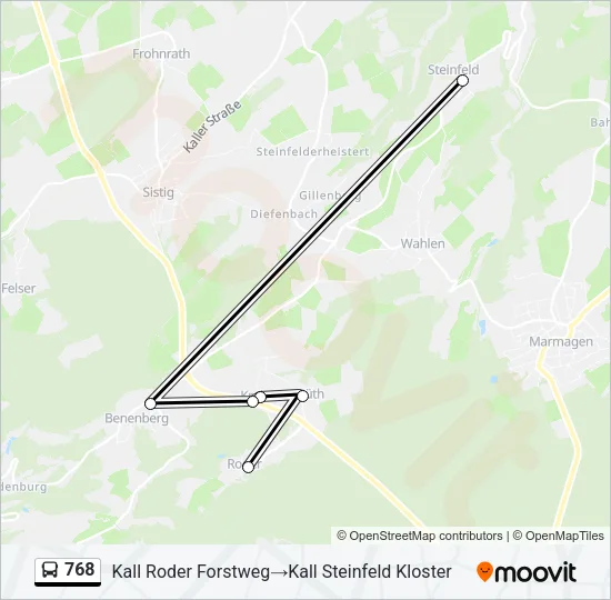 768 Bus Line Map