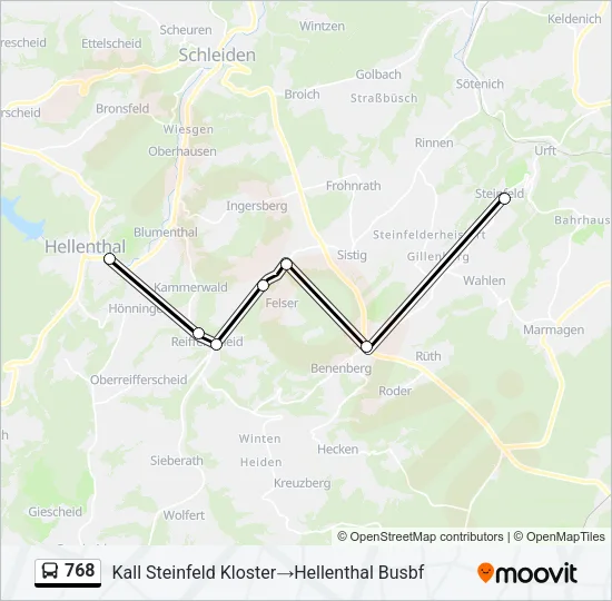768 Bus Line Map