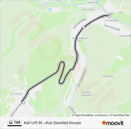 768 Bus Line Map