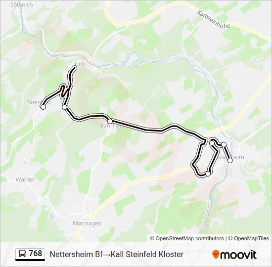 768 Bus Line Map