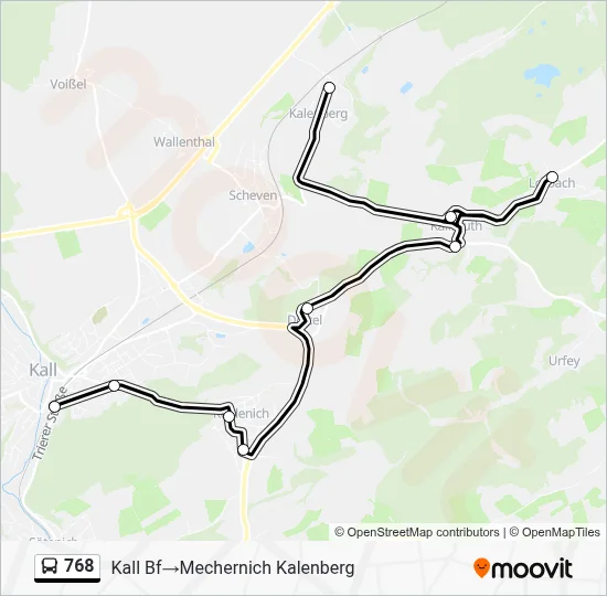 768 Bus Line Map