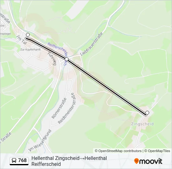 768 Bus Line Map