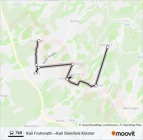 768 Bus Line Map