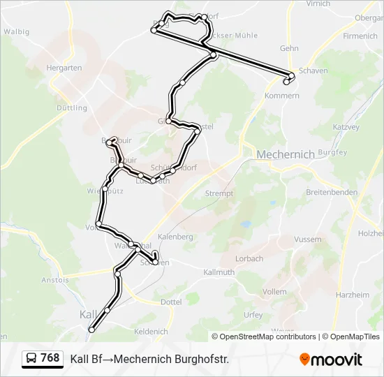 768 Bus Line Map